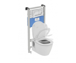 Инсталляция Ideal Standard Prosys Frame 120 M с унитазом Connect Rimless E822301, сиденье микролифт, панель смыва, комплект, E8822301PC