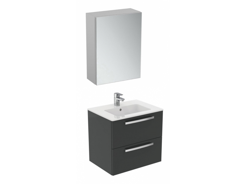 Купить Тумба под раковину Ideal Standard Tempo 60 см, подвесная, серый глянцевый, E0574TI