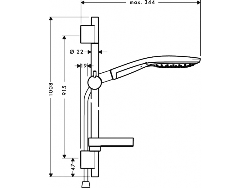 Купить Душевой гарнитур Hansgrohe Raindance Select 150 3jet 90 27803000