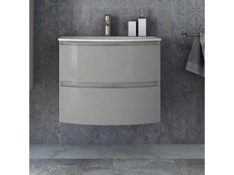 Купить Тумба под раковину Cezares Vague 54854 69 см подвесная, цвет grigio lucido