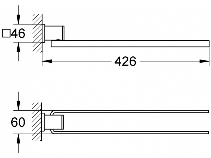 Купить Полотенцедержатель Grohe Allure 40342000 двойной, 42.6 см, хром