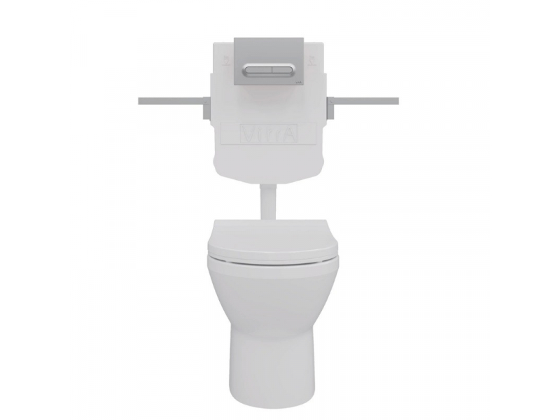 Купить Инсталляция Vitra с унитазом Vitra Allegro 9856B003-7202, сиденье микролифт, клавиша хром, комплект