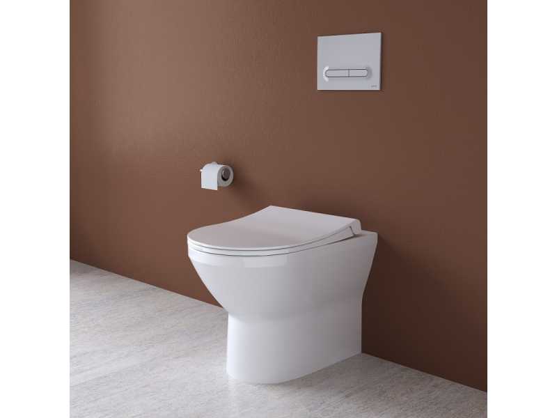 Купить Инсталляция Vitra с унитазом Vitra Allegro 9856B003-7202, сиденье микролифт, клавиша хром, комплект