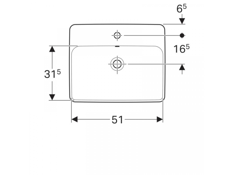Купить Раковина Geberit Variform 500.740.01.2, 55 x 45 см, белая