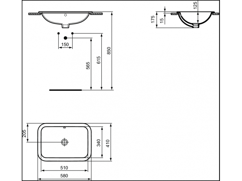 Купить Раковина Ideal Standard Connect E505901 58 см