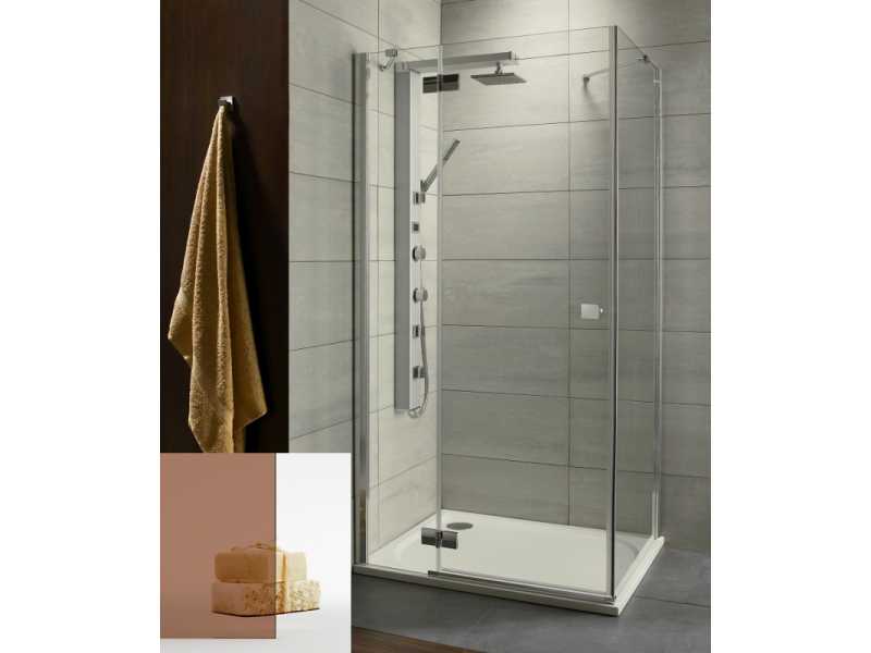 Купить Душевой уголок Radaway Almatea KDJ, 120 x 90 х 195 см, стекло коричневое, профиль хром, L/R