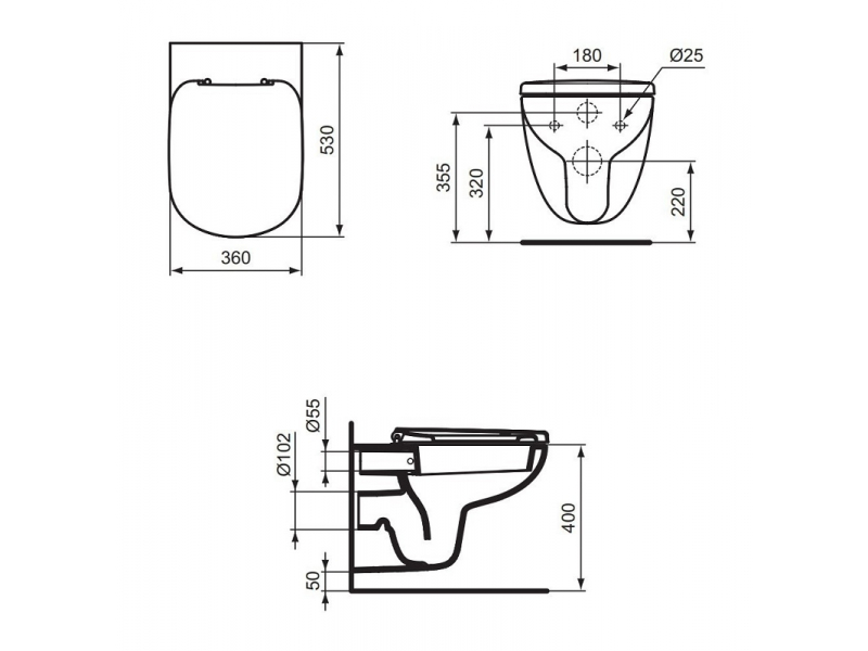 Купить Подвесной унитаз Ideal Standard Tempo, крышка микролифт, W941106