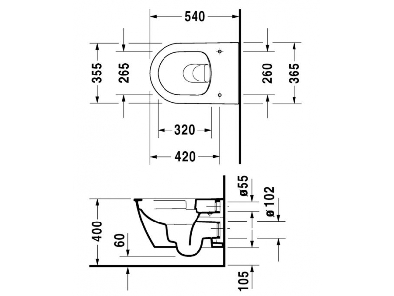 Купить Подвесной унитаз Duravit Darling New 255709 00 00