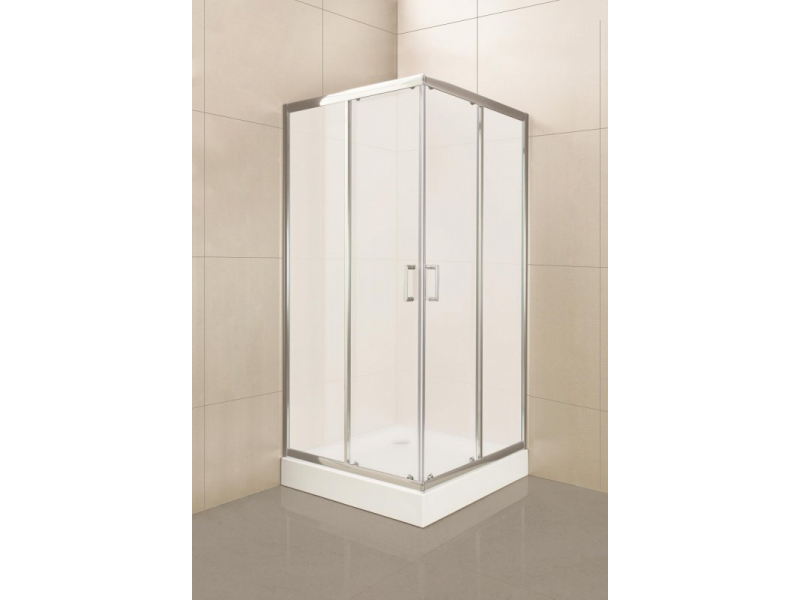 Купить Душевой уголок BelBagno Uno 80 х 80 см, дверь раздвижная, стекло матовое, хром, UNO-A-2-80-M-Cr
