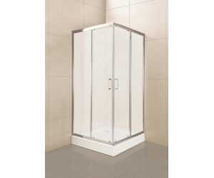 Душевой уголок BelBagno Uno 80 х 80 см, дверь раздвижная, стекло матовое, хром, UNO-A-2-80-M-Cr