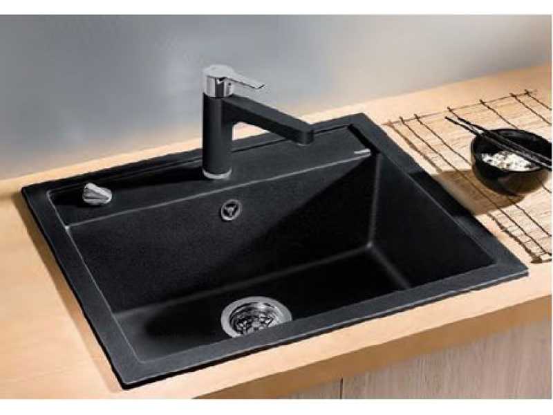 Купить Мойка Blanco Dalago 45 F, 517166, антрацит, с клапаном-автоматом, 46,5*51 см
