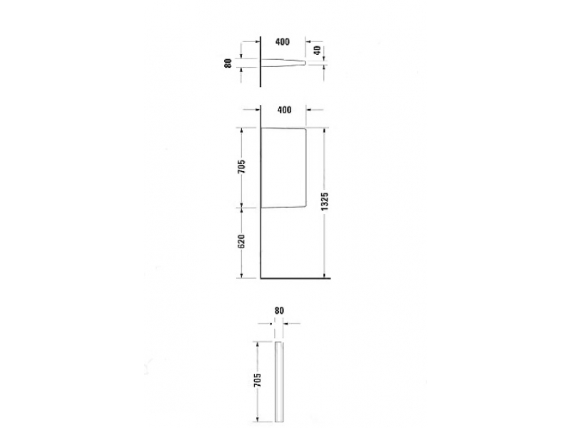 Купить Перегородка для писсуара Duravit Starck 3 8500000000