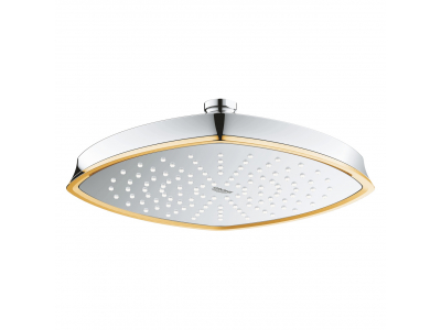 Верхний душ Grohe Rainshower Grandera 27974IG0, 22,1х22,1 см, 1 режим струи, без держателя, хром/золото