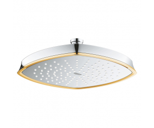 Верхний душ Grohe Rainshower Grandera 27974IG0, 22,1х22,1 см, 1 режим струи, без держателя, хром/золото