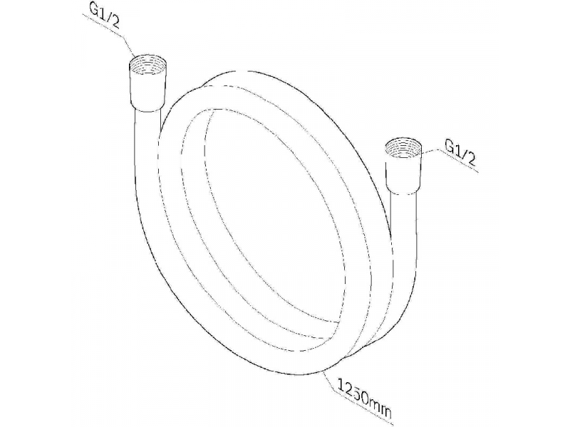 Купить Душевой шланг Am.Pm 125 см PVC, хром, F0412100