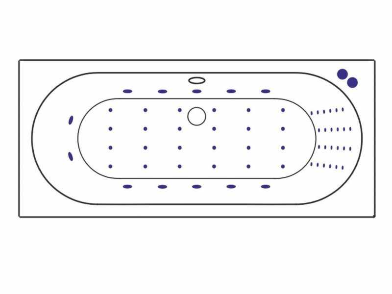 Купить Ванна гидромассажная Excellent Oceana 180 x 80 см, NANO, хром