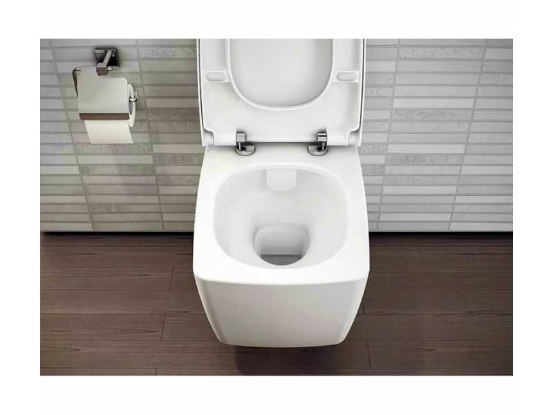 Купить Подвесной унитаз Vitra Metropole 7672B003-1084 безободковый, с функцией биде, со встроенным запорным клапаном (слева)