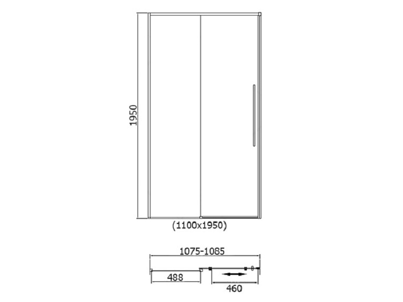 Купить Душевая дверь RGW SV-12 32321211-11 110 х 195 см, хром