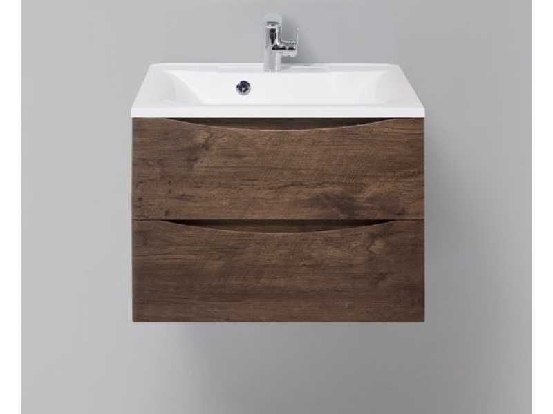 Купить Тумба под раковину BelBagno Marino MARINO-750-2C-SO-RW-P, 75 х 45 х 55 см, Rovere Moro - темно-коричневый