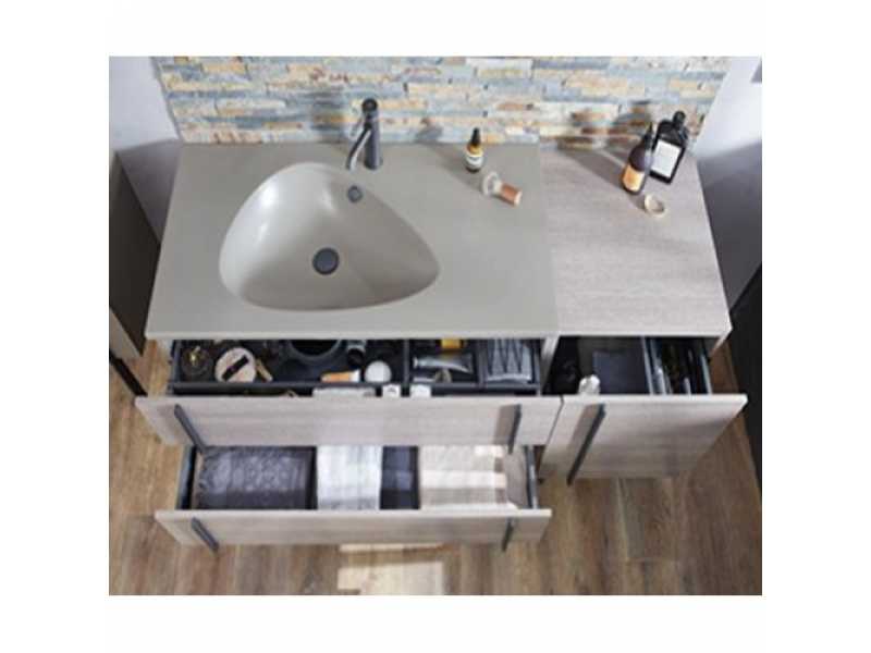 Купить Тумба под раковину Jacob Delafon Nouvelle Vague 120 см, EB3034-S25, 3 ящика, с выступом, цвет - голубой шторм сатин