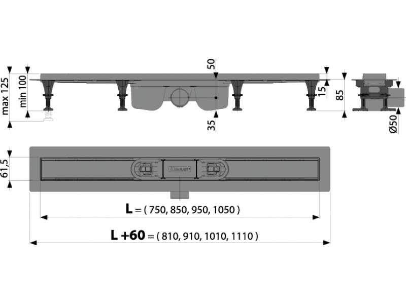 Купить Душевой лоток AlcaPlast APZ12-950 Optimal