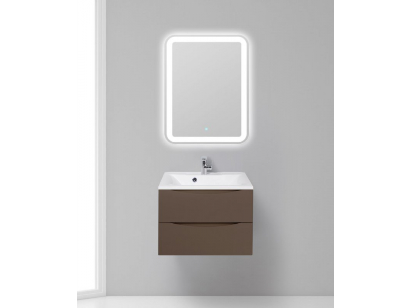 Купить Тумба под раковину BelBagno Marino MARINO-650-2C-SO-CTO-P, 65 х 45 х 55 см, Cioccolato Opaco - коричневый матовый