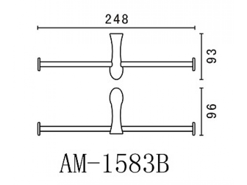 Купить Бумагодержатель и полотенцедержатель Art&Max Elegant AM-E-1583B, 24.8 см, хром