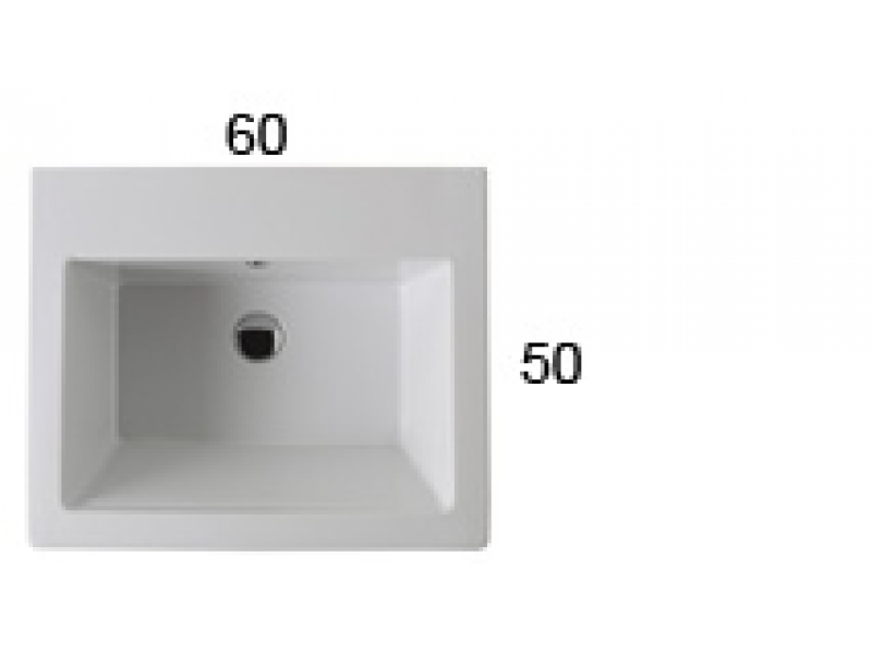 Купить Раковина подвесная Globo Forty3 FO063.BI*0 60х50 см, без отверстия для смесителя