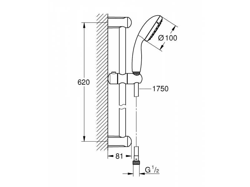 Купить Душевой гарнитур Grohe Tempesta New 100 27853001