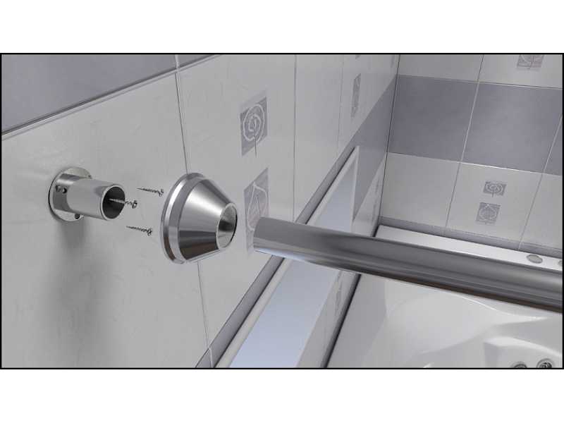 Купить Карниз для ванны Bas КЗ00010 160 см прямой, нержавеющая сталь