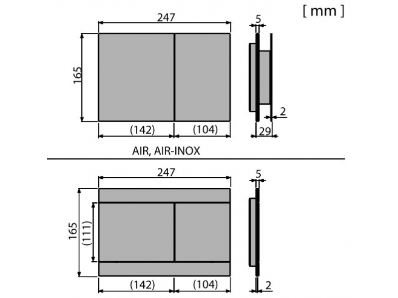 Купить Клавиша смыва AlcaPlast Air