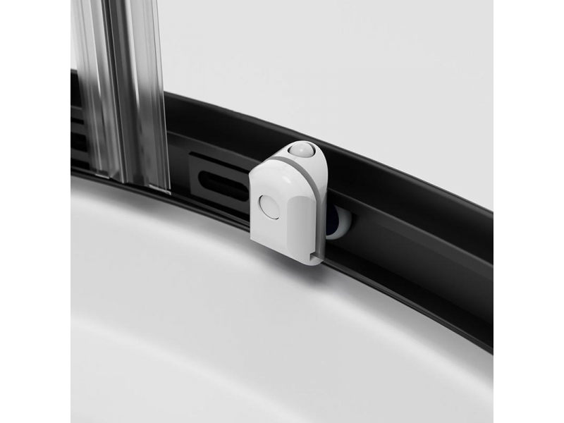 Купить Душевой уголок Am.Pm X-Joy Twin Slide W88G-205-080BT, 80 x 80 см, профиль черный матовый, стекло прозрачное, без поддона