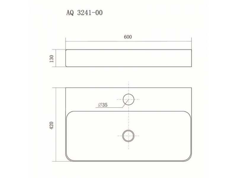 Купить Раковина Aquatek 60 х 42 см, накладная, белая, AQ3241-00