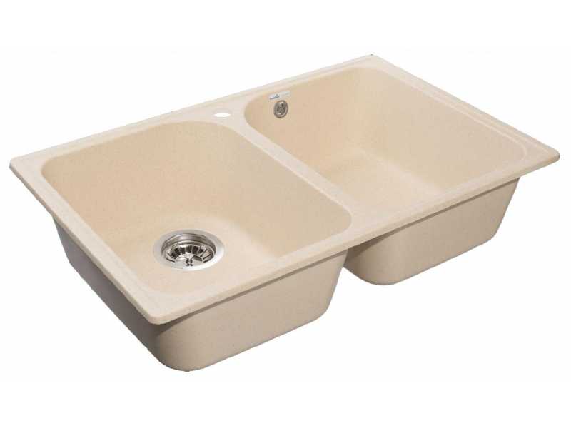 Купить Кухонная мойка GranFest Quarz Z 15, 73.7 x 47.8 см, бежевый