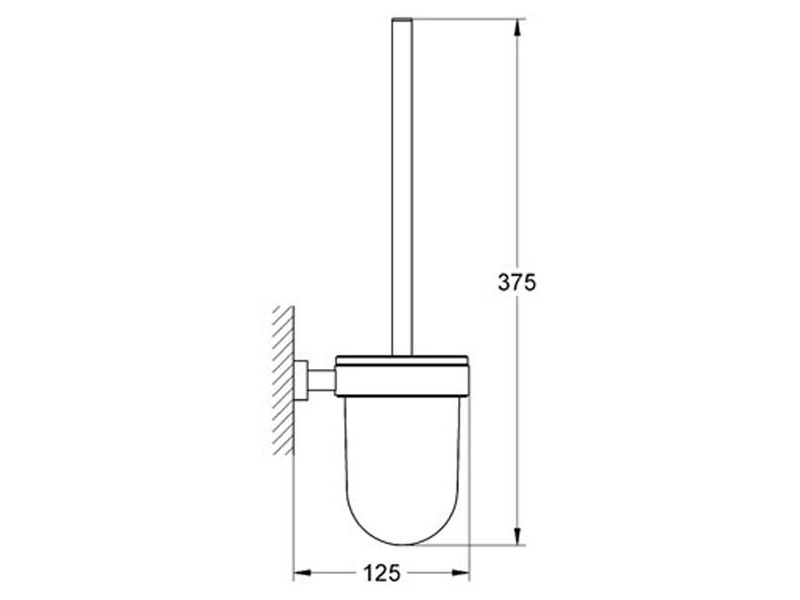 Купить Ершик настенный Grohe Essentials Cube 40513001, хром