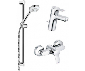 Набор смесителей 3 в 1 Kludi Pure&Easy 378450565 для душа, хром