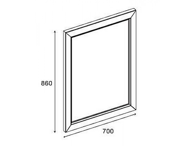 Купить Зеркало Roca America Evolution W ZRU9302958 70 x 86 см, цвет темный дуб