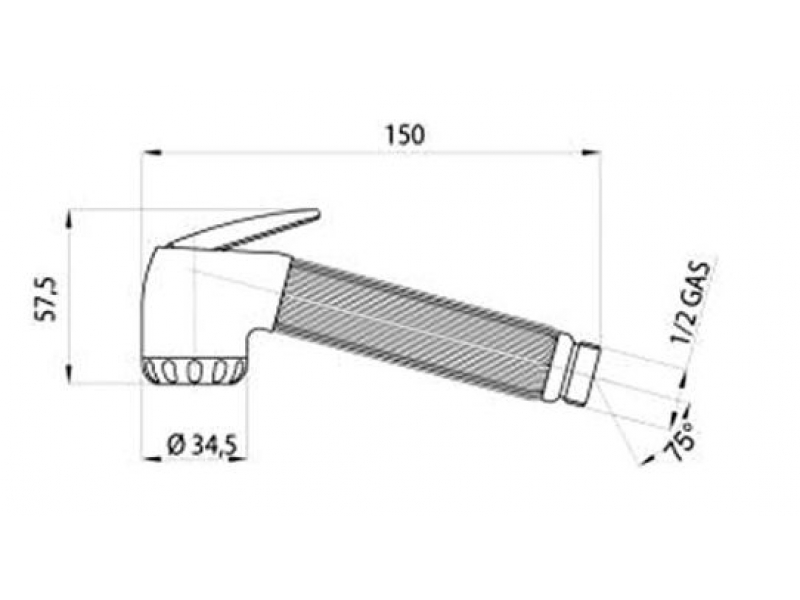 Купить Гигиенический душ Bossini Nikita C04045.22015 бронза, 125 см