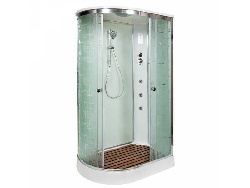 Купить Душевая кабина Deto Em EM1511 L/R гм-эл 110 x 80 см, с крышей, с электрикой, с гидромассажем