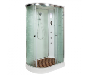 Душевая кабина Deto Em EM1511 L/R гм-эл 110 x 80 см, с крышей, с электрикой, с гидромассажем