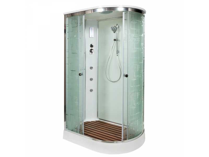 Купить Душевая кабина Deto Em EM1511 L/R гм-эл 110 x 80 см, с крышей, с электрикой, с гидромассажем