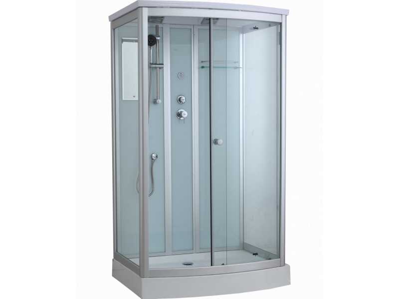 Купить Душевая кабина Timo Standart Т-6615 Silver 120 x 90 см, с крышей, с гидрозатвором, хром