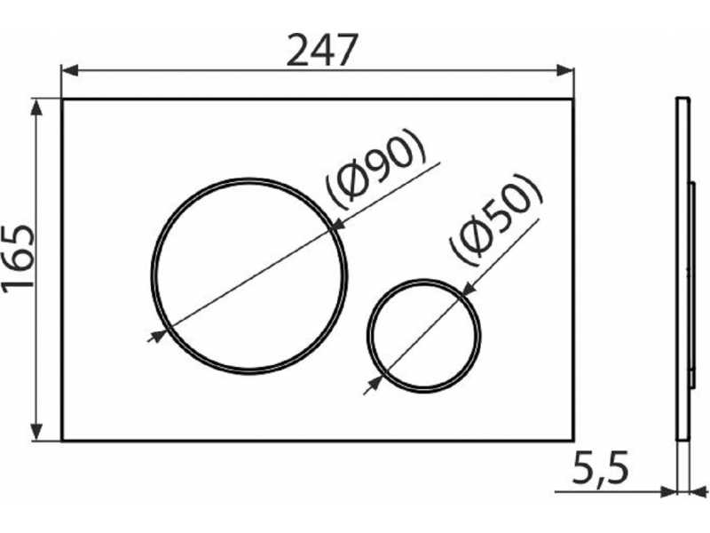 Купить Клавиша смыва AlcaPlast M678, черный матовый