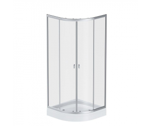 Душевой уголок Am.Pm X-Joy Twin Slide W88E-205-080MT, 80 x 80 см, профиль хром матовый, стекло прозрачное, c поддоном
