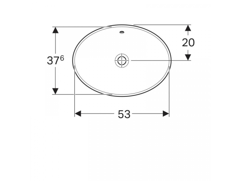 Купить Раковина Geberit Variform 500.716.01.2, 55 x 40 см, белая