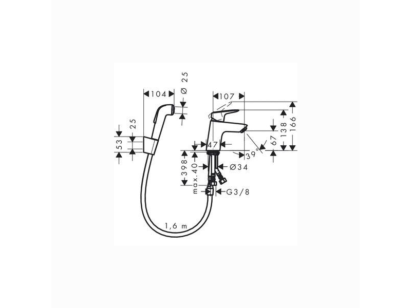Купить Смеситель Hansgrohe Logis 71290000 с гигиеническим душем