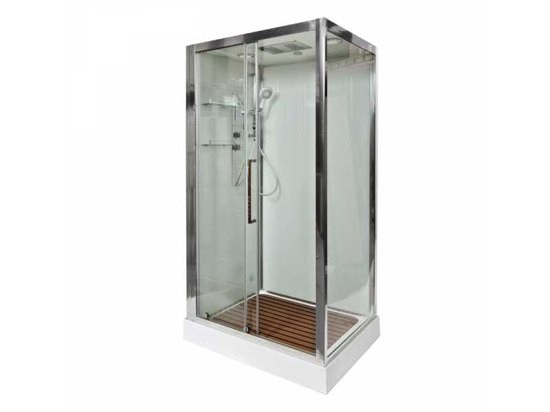 Купить Душевая кабина Deto Z Z120 Kerava 120 x 90 x 220 см с гидромассажем и паром, хром