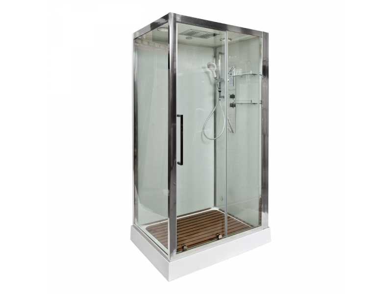 Купить Душевая кабина Deto Z Z120 Kerava 120 x 90 x 220 см с гидромассажем и паром, хром