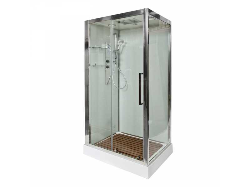 Купить Душевая кабина Deto Z Z120 Kerava 120 x 90 x 220 см с гидромассажем и паром, хром