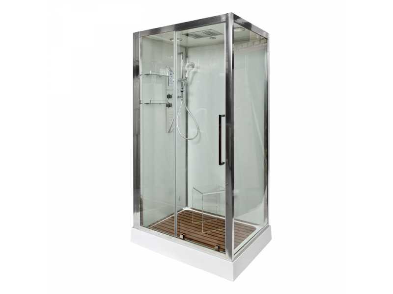 Купить Душевая кабина Deto Z Z120 Kerava 120 x 90 x 220 см с гидромассажем и паром, хром